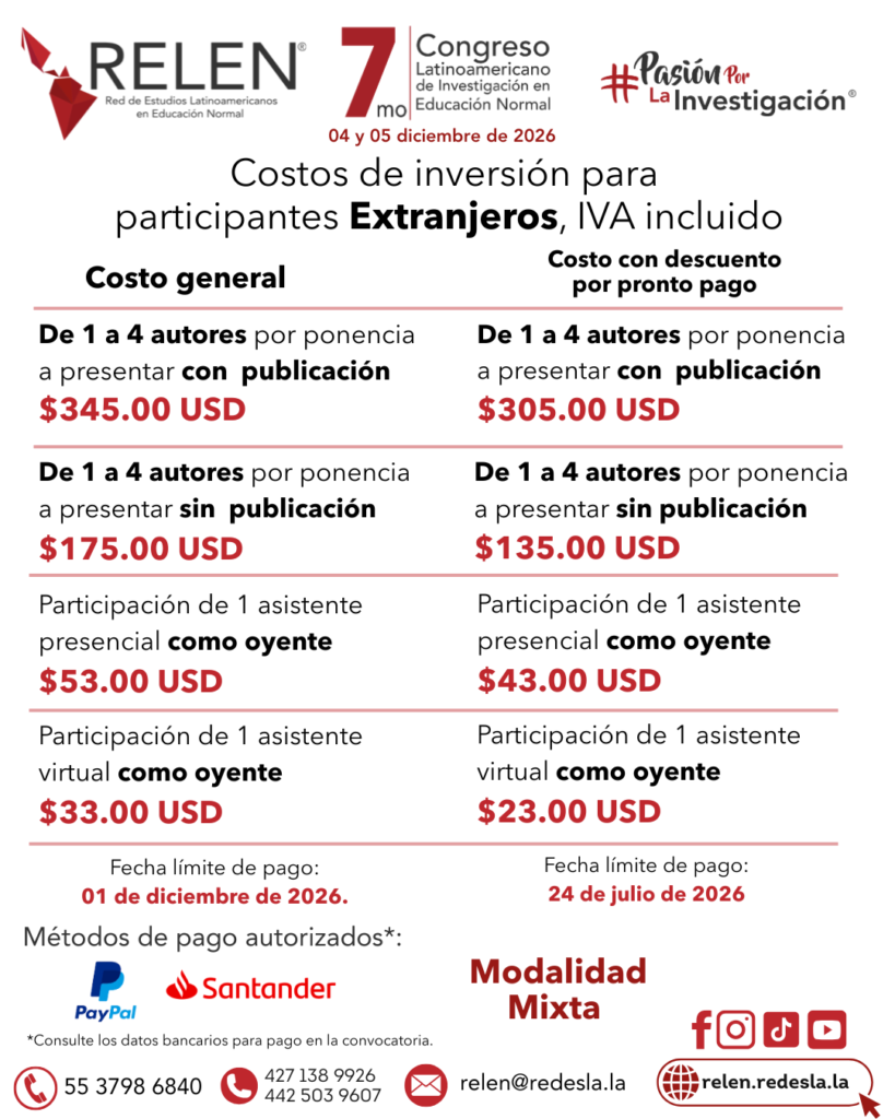 15. COSTOS EXTRANJEROS – 7.º CONGRESO RELEN 2026 relen.redesla.la
