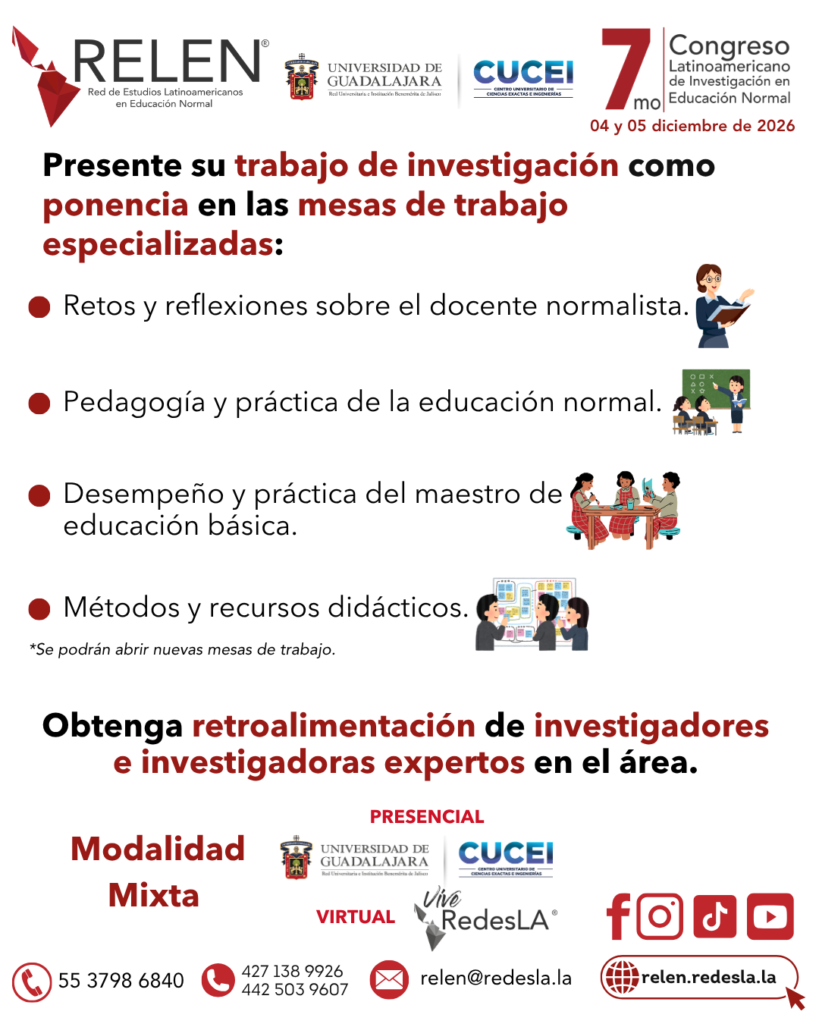 5. MESAS DE TRABAJO – 7.º CONGRESO RELEN 2026 relen.redesla.la